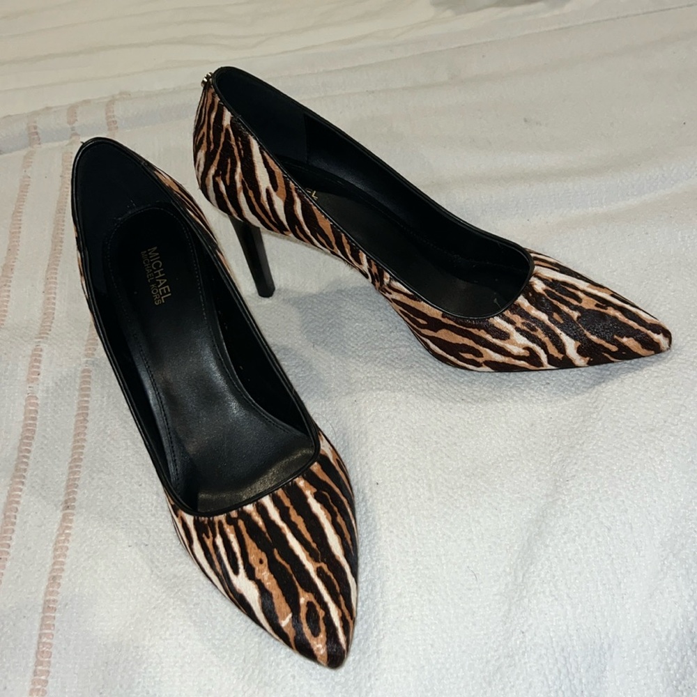 Worn once, animal print pumps